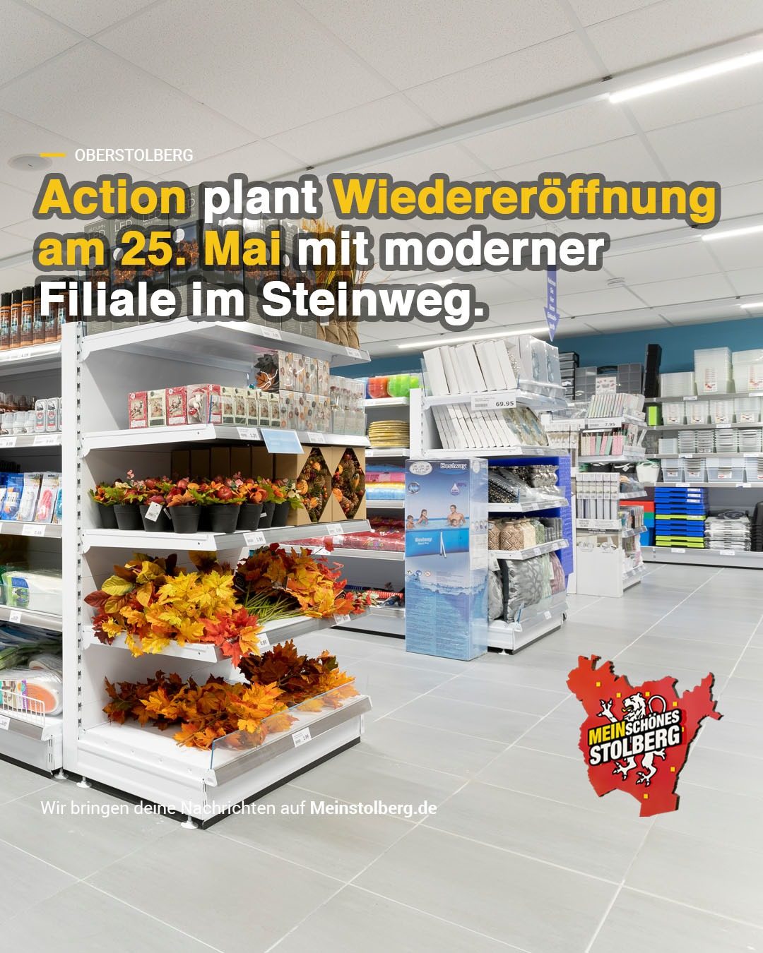 Oberstolberg Action plant Wiedereröffnung in Stolberg mit moderner