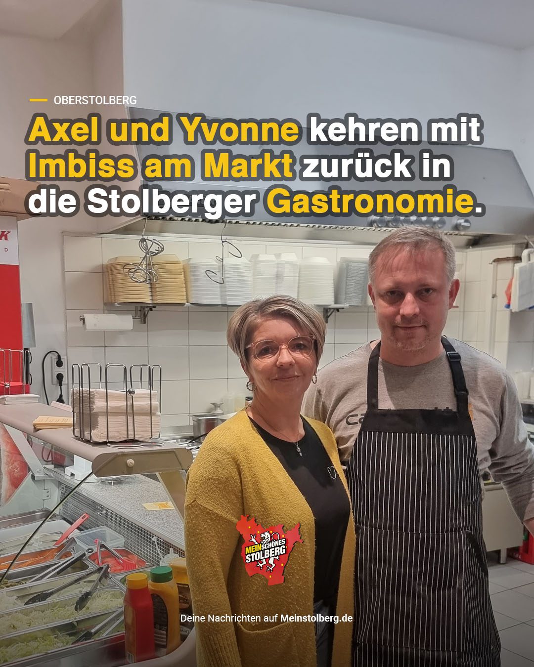 Oberstolberg Axel und Yvonne übernehmen Imbiss am Markt am Willy