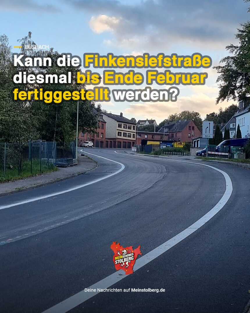 Extrahierungsvorgang Kann Nicht Fertig Gestellt Werden Büsbach: Kann die Finkensiefstraße bis Ende Februar fertig gestellt