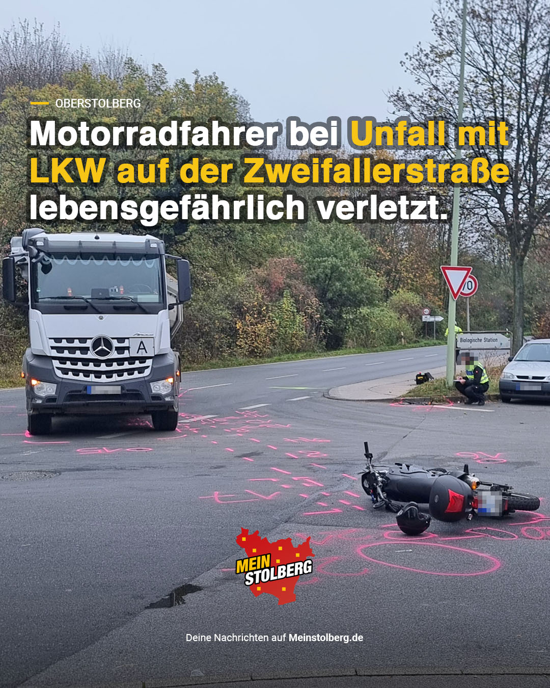 Oberstolberg: Motorradfahrer bei Unfall mit LKW auf der ...
